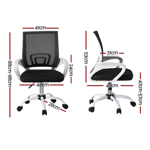 Artiss 2x Office Chair Mesh Computer Gaming Desk Chairs Work Study Mid Back Chez Guru