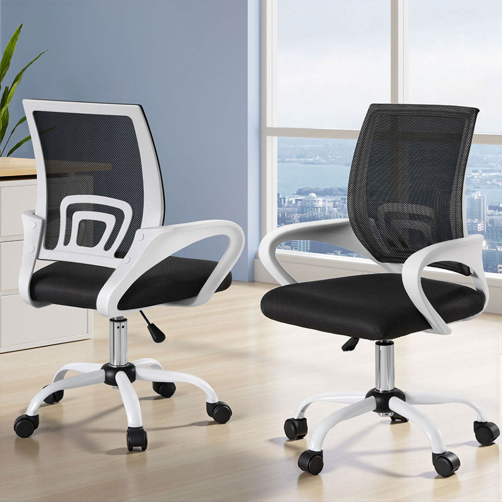 Artiss 2x Office Chair Mesh Computer Gaming Desk Chairs Work Study Mid Back Chez Guru