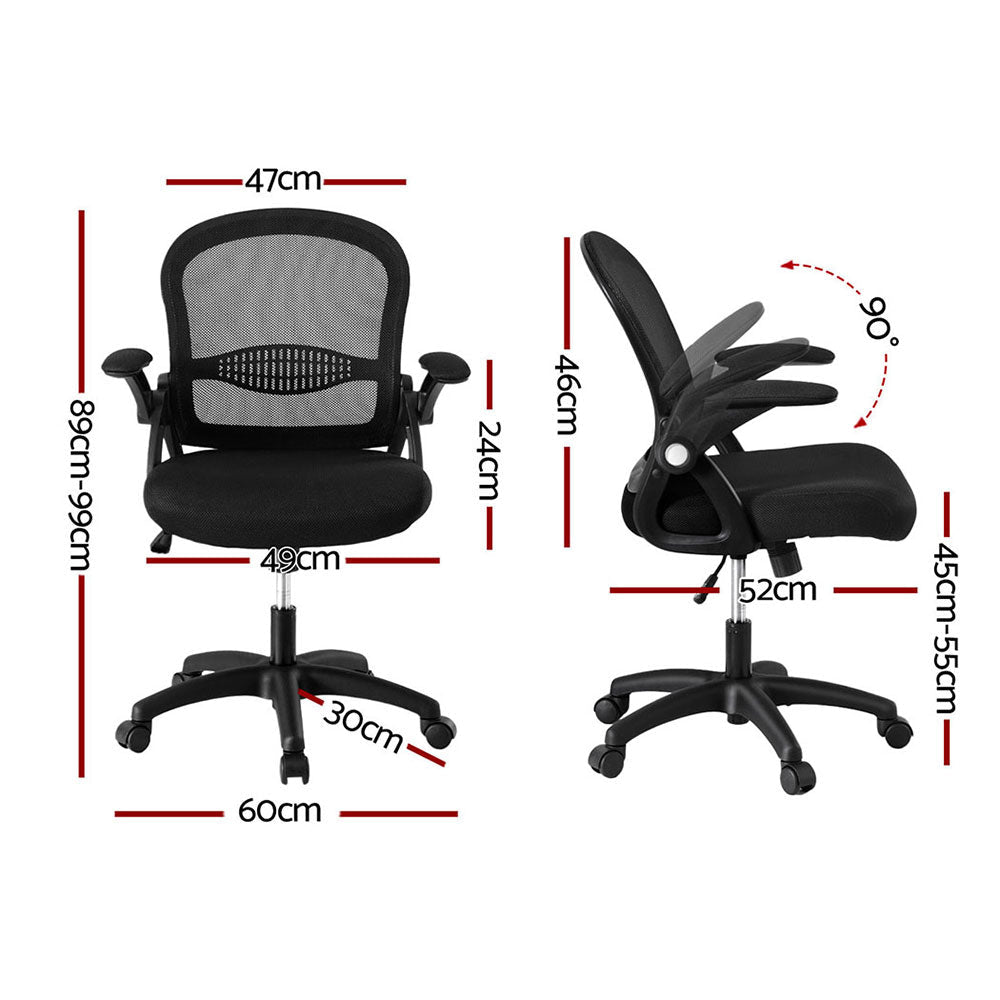 Artiss 2x Mesh Office Chair Computer Gaming Desk Chairs Work Study Mid Back Chez Guru