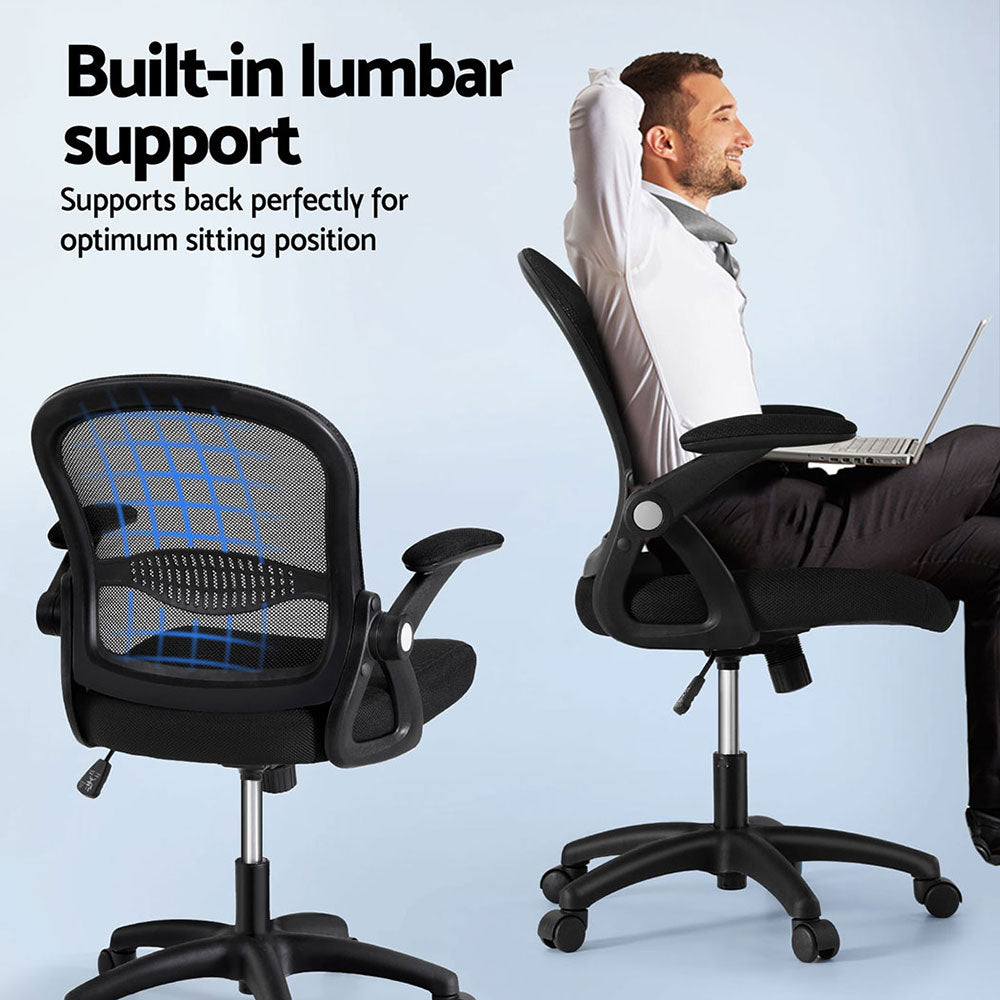 Artiss 2x Mesh Office Chair Computer Gaming Desk Chairs Work Study Mid Back Chez Guru