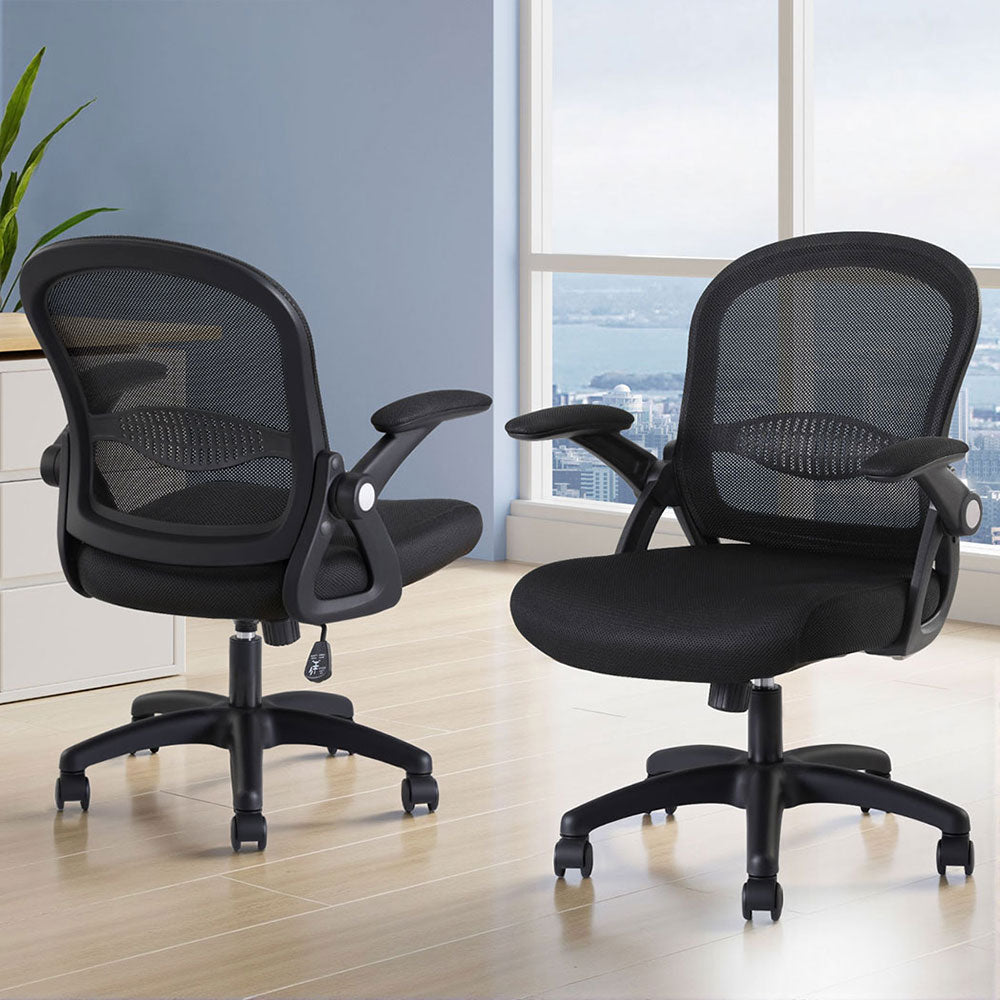 Artiss 2x Mesh Office Chair Computer Gaming Desk Chairs Work Study Mid Back Chez Guru