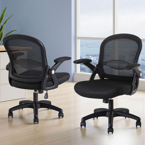 Artiss 2x Mesh Office Chair Computer Gaming Desk Chairs Work Study Mid Back Chez Guru