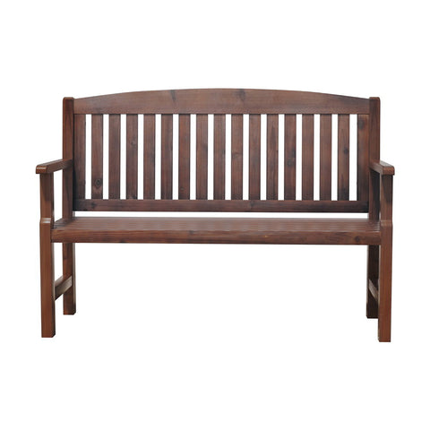 Gardeon Outdoor Garden Bench Wooden 2 Seater Lounge Chair Patio Furniture Brown Chez Guru