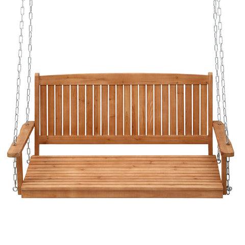 Gardeon Porch Swing Chair With Chain Outdoor Furniture Wooden Bench 2 Seater Chez Guru