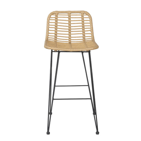 Gardeon 2x Outdoor Bar Stools Rattan Nature Chez Guru