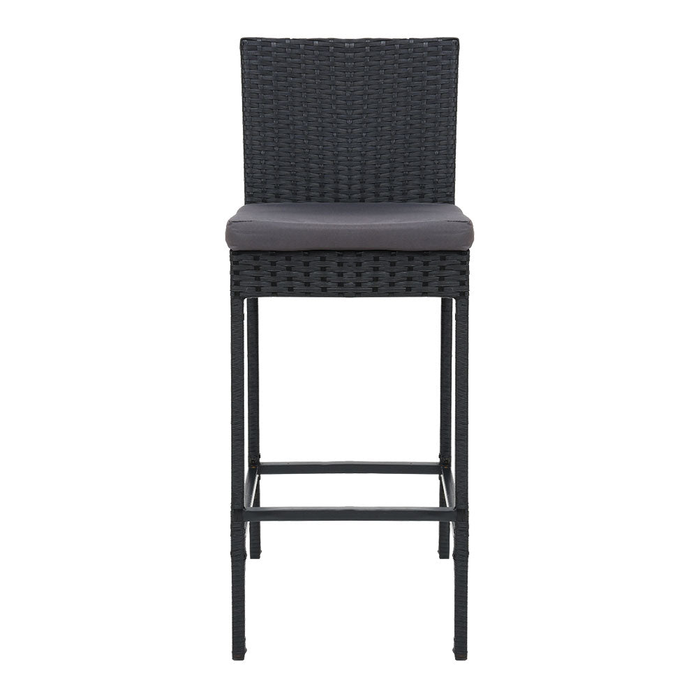 Gardeon 2-Piece Outdoor Bar Stools Dining Chair Bar Stools Rattan Furniture Chez Guru