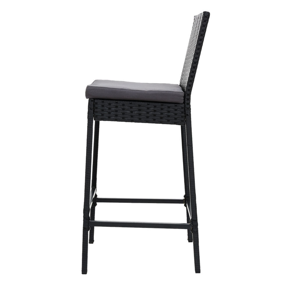 Gardeon 2-Piece Outdoor Bar Stools Dining Chair Bar Stools Rattan Furniture Chez Guru