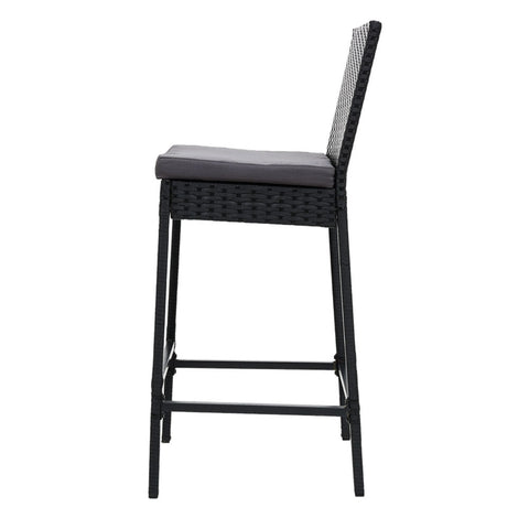 Gardeon 2-Piece Outdoor Bar Stools Dining Chair Bar Stools Rattan Furniture Chez Guru