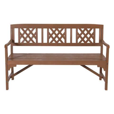 Gardeon Outdoor Garden Bench Wooden Chair 3 Seat Patio Furniture Lounge Natural Chez Guru
