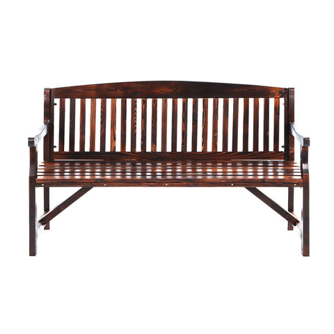 Gardeon 5FT Outdoor Garden Bench Wooden 3 Seat Chair Patio Furniture Charcoal Chez Guru