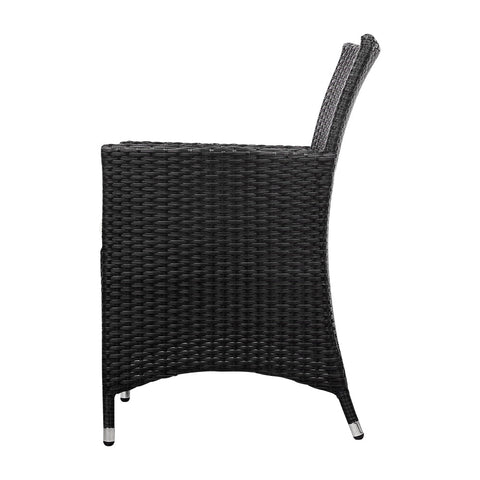 Gardeon Outdoor Dining Chairs Patio Furniture Wicker Garden Cushion Idris 2PC Chez Guru