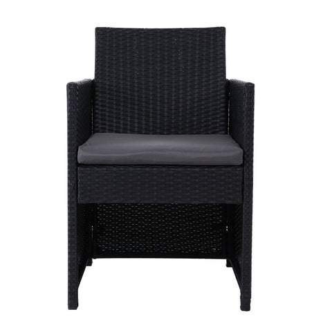 Gardeon 2PC Outdoor Dining Chairs Patio Furniture Wicker Garden Cushion Hugo Chez Guru