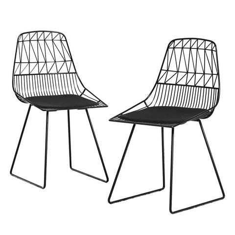 Gardeon 2PC Outdoor Dining Chairs Steel Lounge Chair Patio Garden Furniture Chez Guru