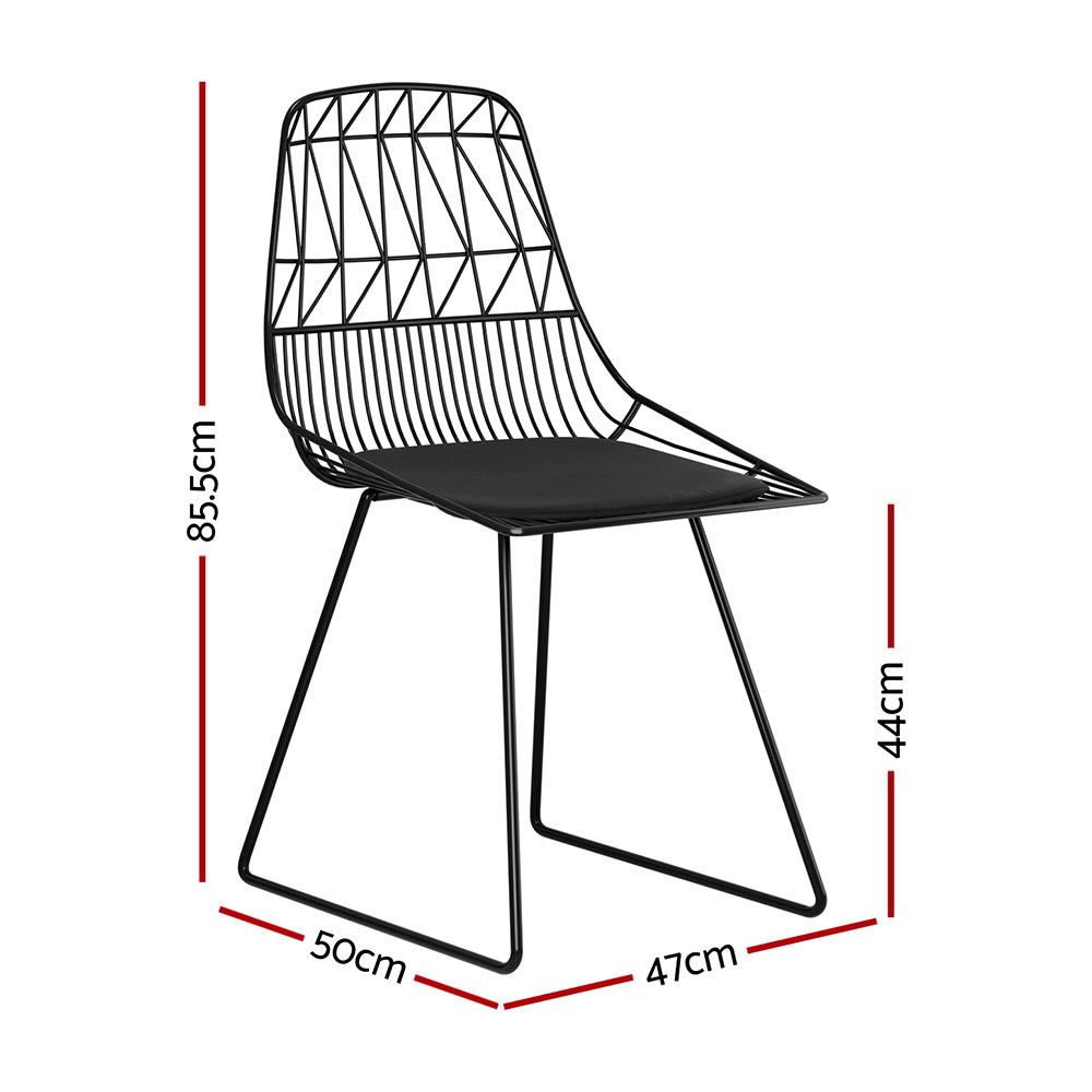 Gardeon 2PC Outdoor Dining Chairs Steel Lounge Chair Patio Garden Furniture Chez Guru