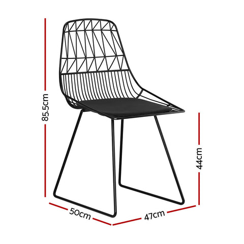 Gardeon 2PC Outdoor Dining Chairs Steel Lounge Chair Patio Garden Furniture Chez Guru