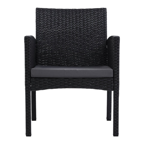 Gardeon 2PC Outdoor Dining Chairs Patio Furniture Rattan Lounge Chair XL Ezra Chez Guru