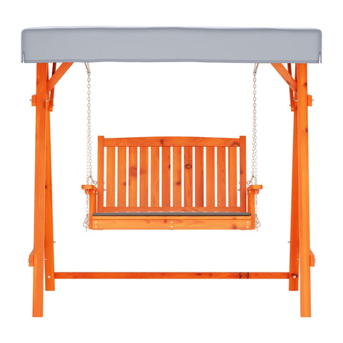 Gardeon Swing Chair Wooden Garden Bench Canopy 2 Seater Outdoor Furniture Chez Guru