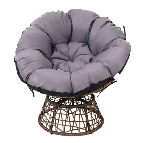 Gardeon Outdoor Chairs Outdoor Furniture Papasan Chair Wicker Patio Garden Brown Chez Guru