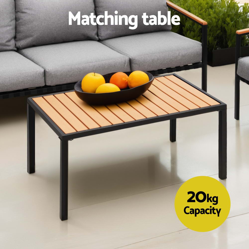 Gardeon 5 Seater Outdoor Sofa Set 4PCS Table Chair Garden Bench Patio Furniture Chez Guru