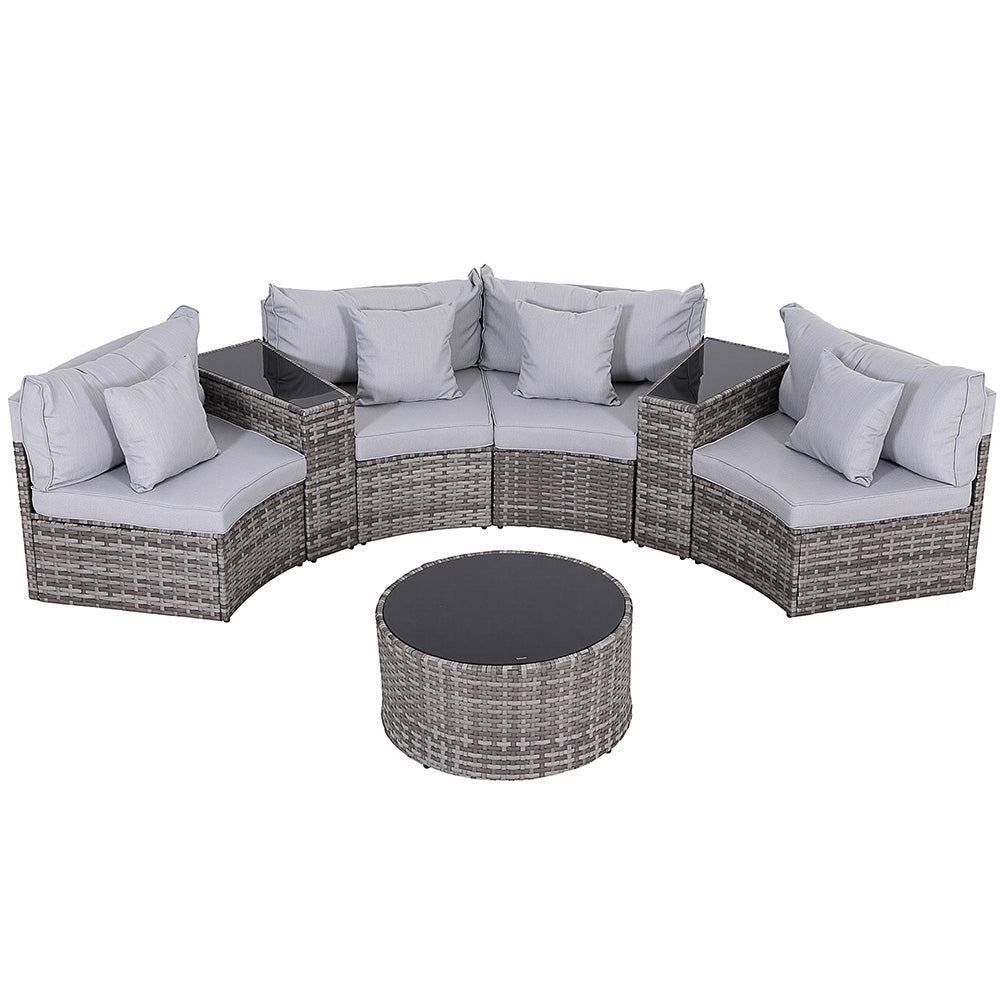 Gardeon 7-Piece 4 Seater Outdoor Rattan Sofa Set – Patio & Garden Lounge