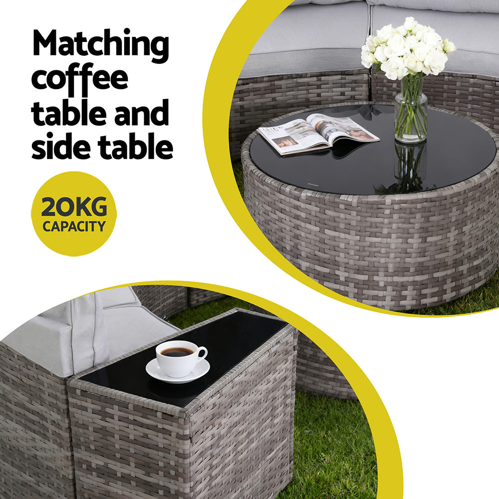 Gardeon 7-Piece 4 Seater Outdoor Rattan Sofa Set – Patio & Garden Lounge