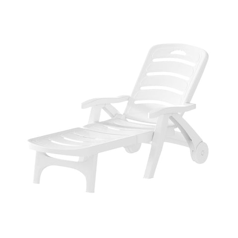 Gardeon Sun Lounger Folding Chaise Lounge Chair Wheels Patio Outdoor Furniture Chez Guru