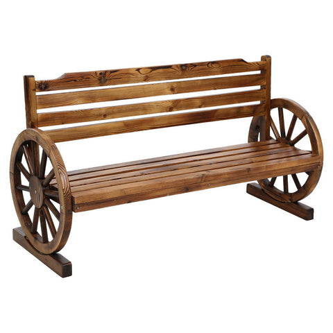 Gardeon Outdoor Garden Bench Wooden 3 Seat Wagon Chair Lounge Patio Furniture Chez Guru