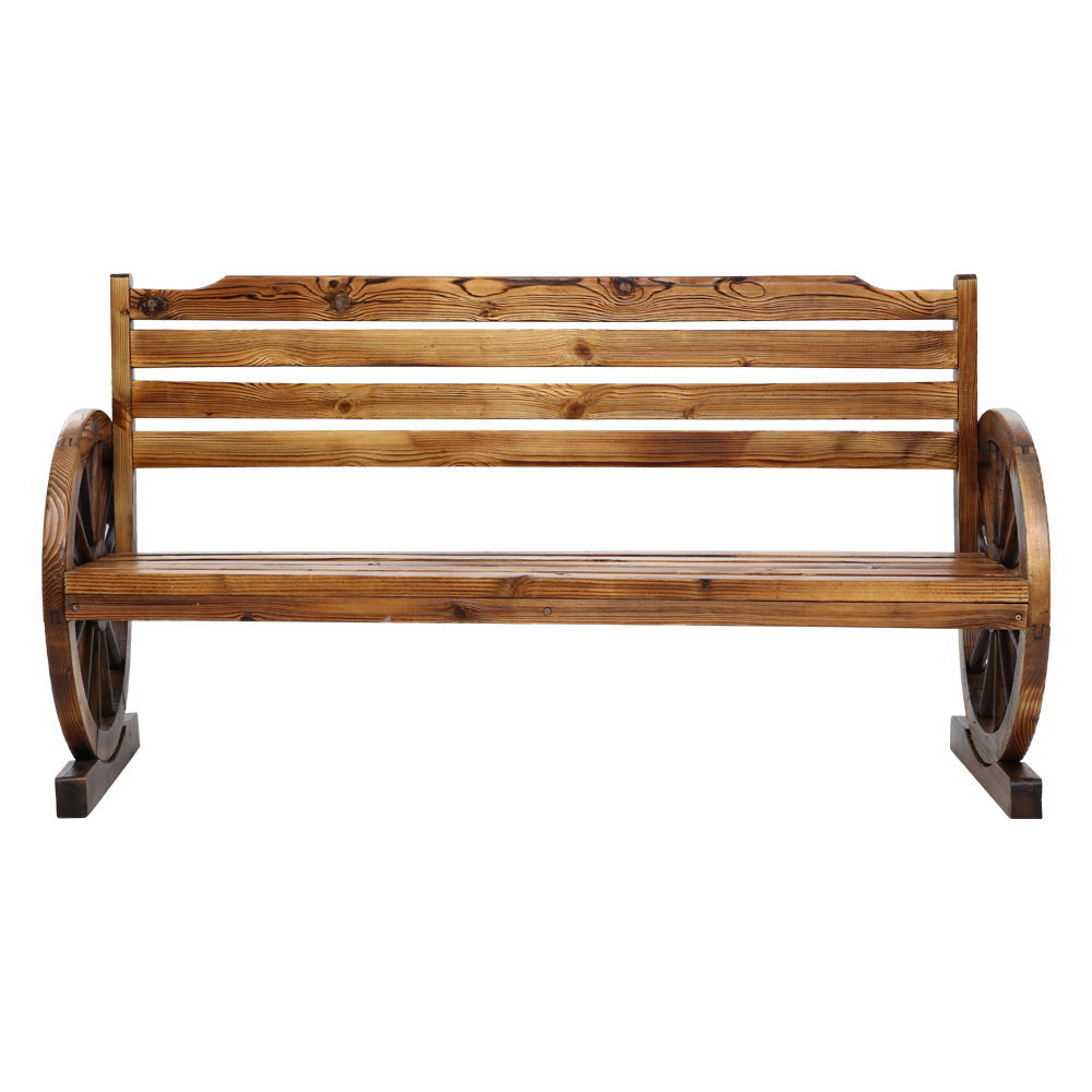 Gardeon Outdoor Garden Bench Wooden 3 Seat Wagon Chair Lounge Patio Furniture Chez Guru