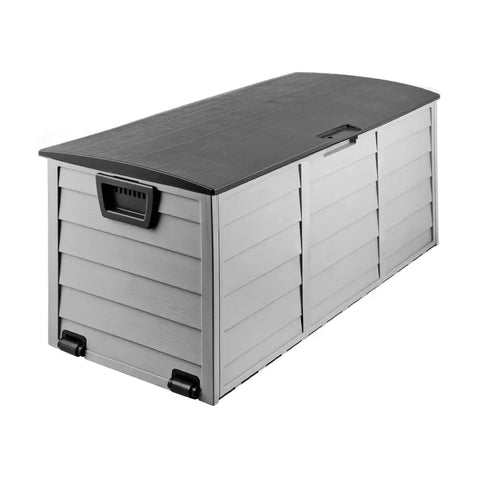 Gardeon Outdoor Storage Box 290L Lockable Organiser Garden Deck Shed Tool Black Chez Guru