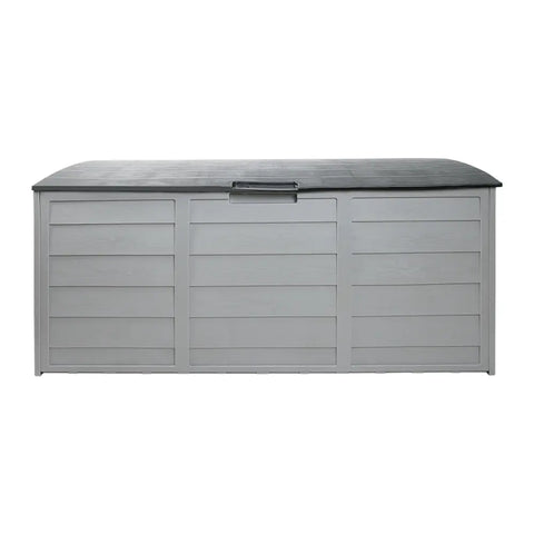 Gardeon Outdoor Storage Box 290L Lockable Organiser Garden Deck Shed Tool Grey Chez Guru