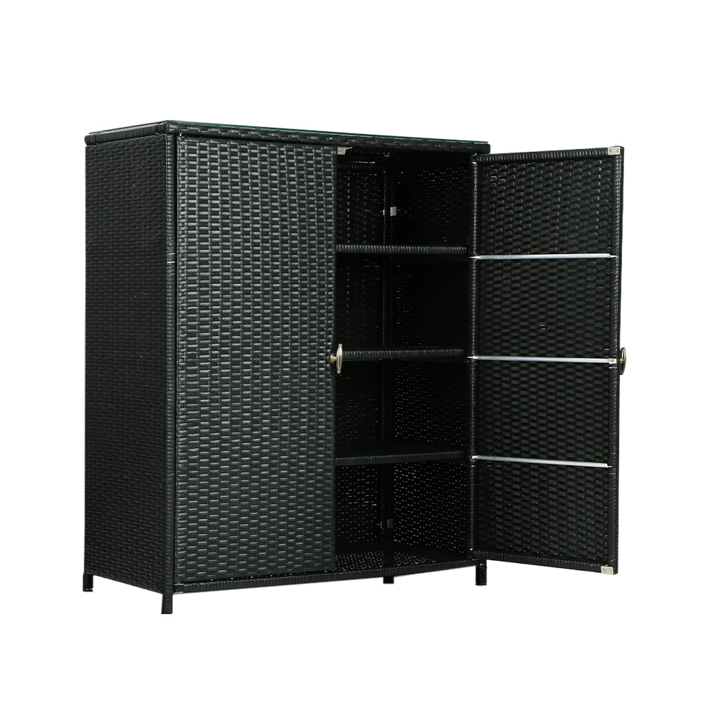 Gardeon Outdoor Storage Cabinet Box Garage Wicker Shelf Chest Garden Shed Tools Chez Guru