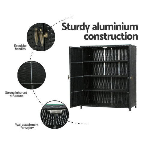 Gardeon Outdoor Storage Cabinet Box Garage Wicker Shelf Chest Garden Shed Tools Chez Guru