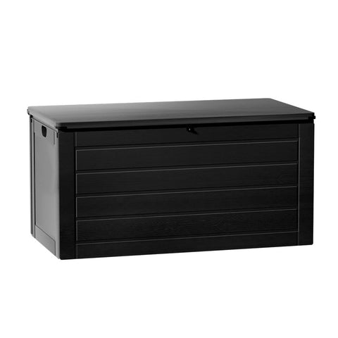 Gardeon Outdoor Storage Box 680L Container Lockable Garden Bench Shed Tool All Black Chez Guru