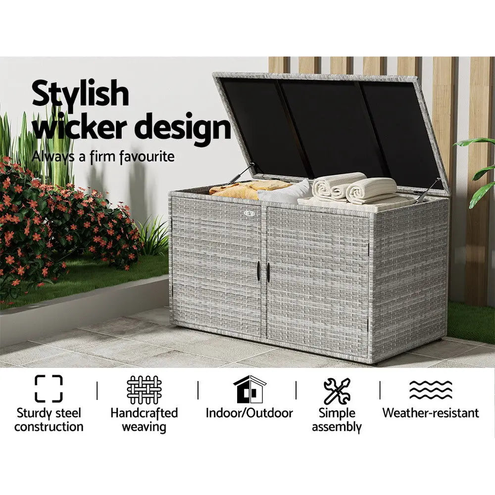 Gardeon Outdoor Storage Cabinet Box Deck Wicker Shelf Chest Garden Shed Tools Chez Guru