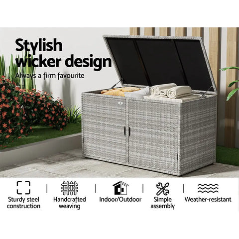 Gardeon Outdoor Storage Cabinet Box Deck Wicker Shelf Chest Garden Shed Tools Chez Guru