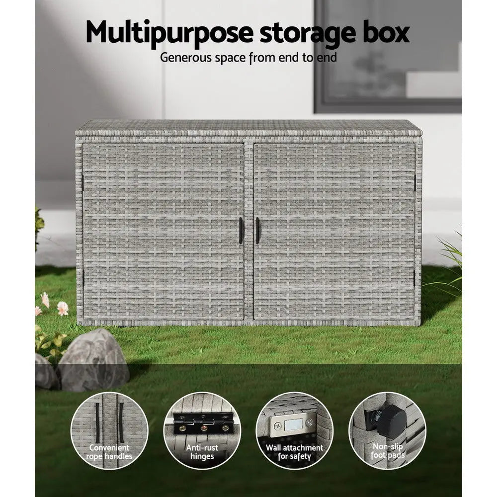 Gardeon Outdoor Storage Cabinet Box Deck Wicker Shelf Chest Garden Shed Tools Chez Guru