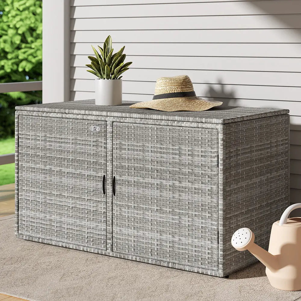 Gardeon Outdoor Storage Cabinet Box Deck Wicker Shelf Chest Garden Shed Tools Chez Guru