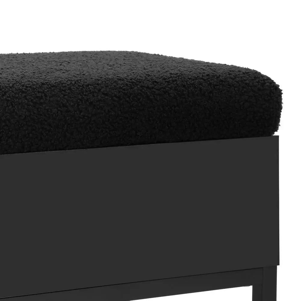 Artiss Storage Ottoman Blanket Box 110cm Boucle Shelf - Chez Guru