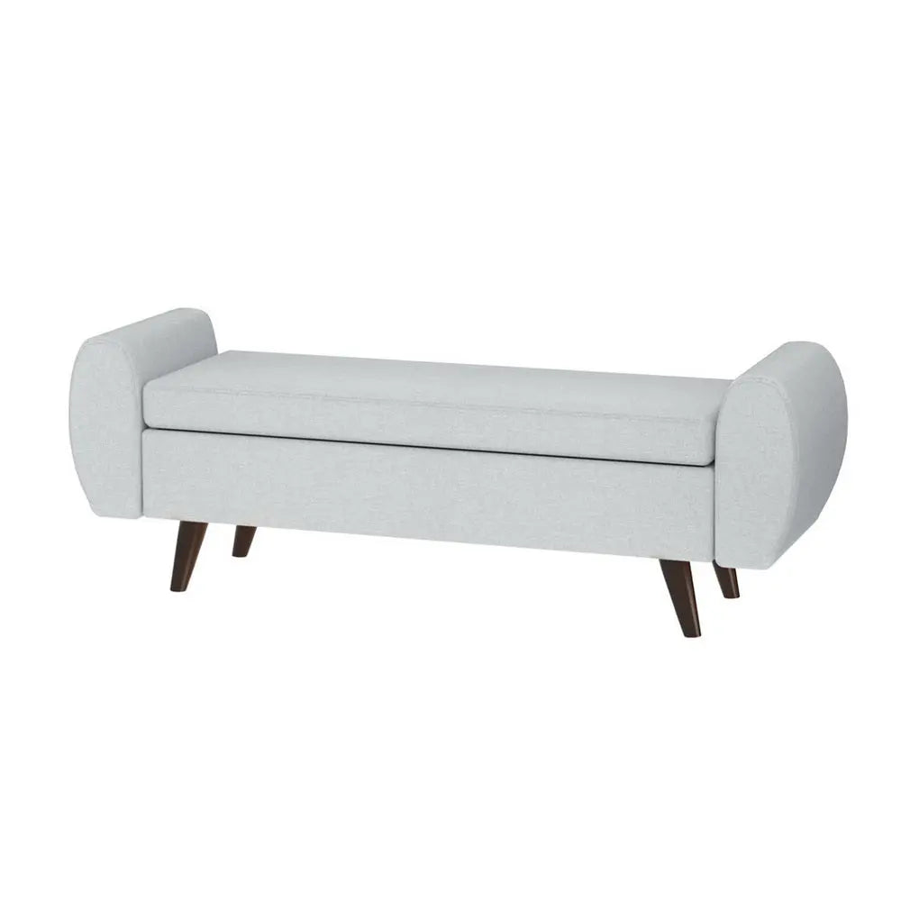 Artiss Storage Ottoman Blanket Box Armrest 140cm Grey - Chez Guru