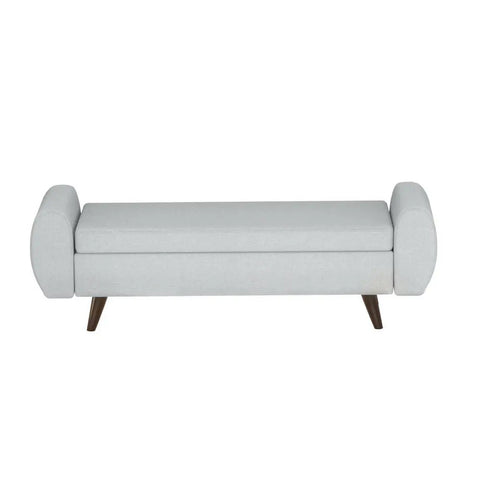 Artiss Storage Ottoman Blanket Box Armrest 140cm Grey - Chez Guru