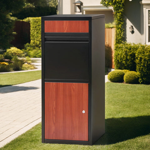 Gardeon Parcel Letterbox Drop Box Package Black Chez Guru