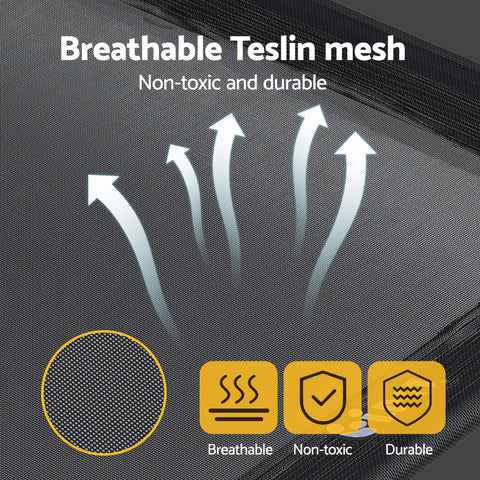 i.Pet Pet Dog Bed Elevated Trampoline Durable Raised Heavy Duty Large Dogs 90x137cm Black