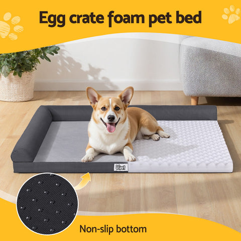 i.Pet Pet Bed Plush Soft Cushion Egg Crate Large Sofa Platform Removable Washable