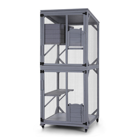 i.Pet Cat House Wooden 180cm Rabbit Hutch Pet Condo Small Dog Enclosure Cage