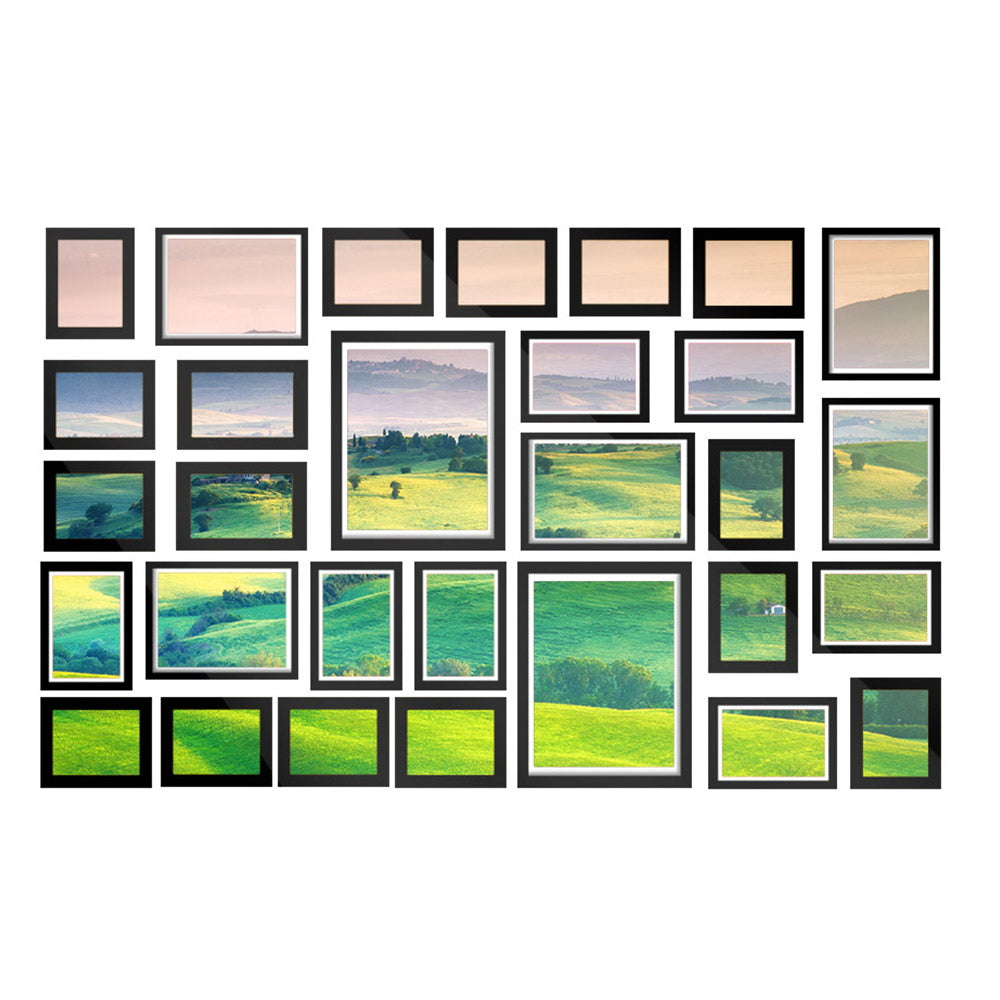 Artiss Photo Frames Art Holder 30PCS 8x10" 5x7" 4x6" 3.5x5" Black Chez Guru