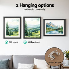 Artiss Photo Frame 3PCS Set Black Chez Guru