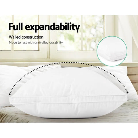 Giselle Bedding Duck Feather Down Pillow Luxury Twin Pack Chez Guru