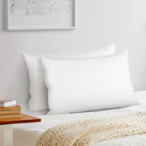 Giselle Bedding Duck Feather Down Pillow Luxury Twin Pack Chez Guru