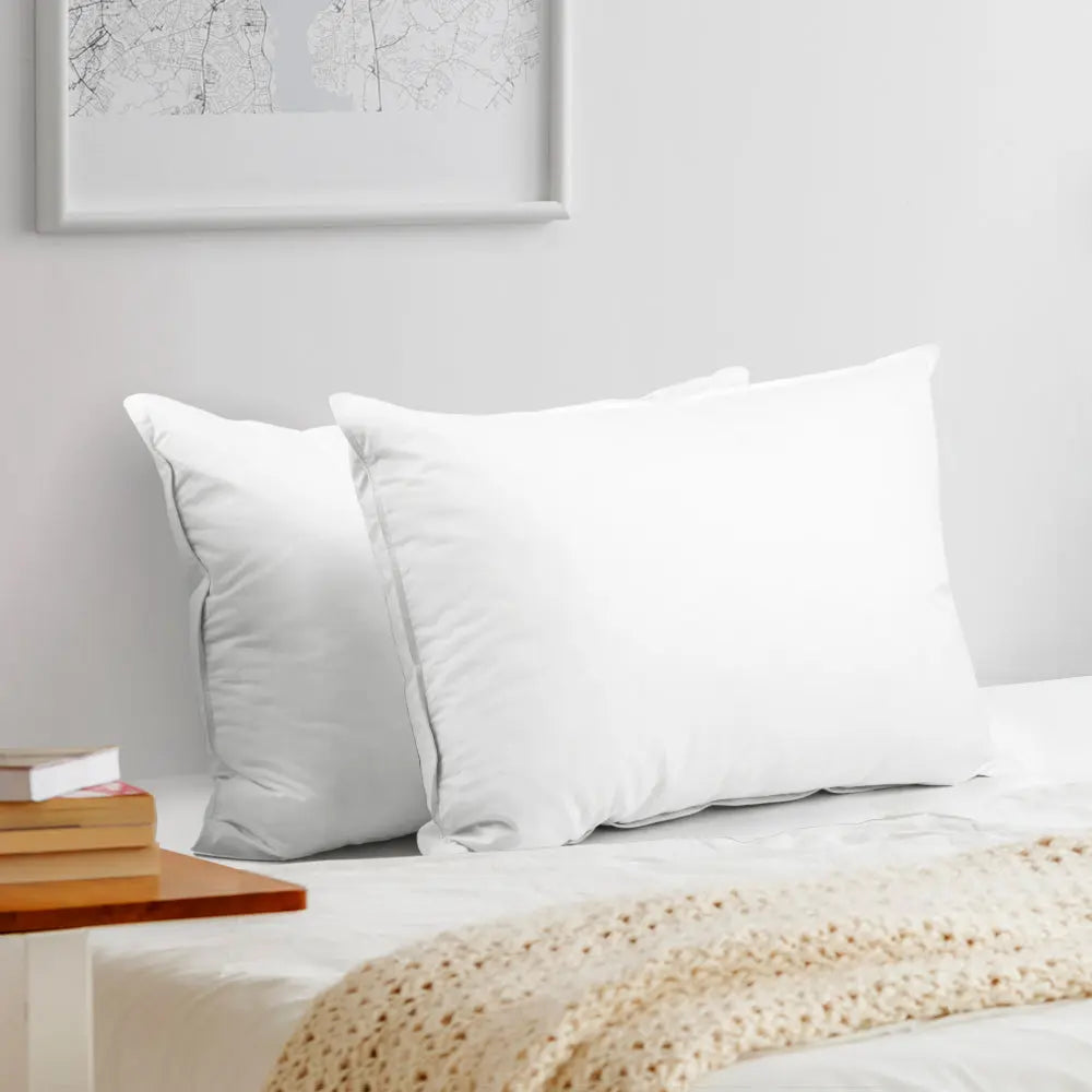 Giselle Bedding Duck Feather Down Pillow Twin Pack Chez Guru