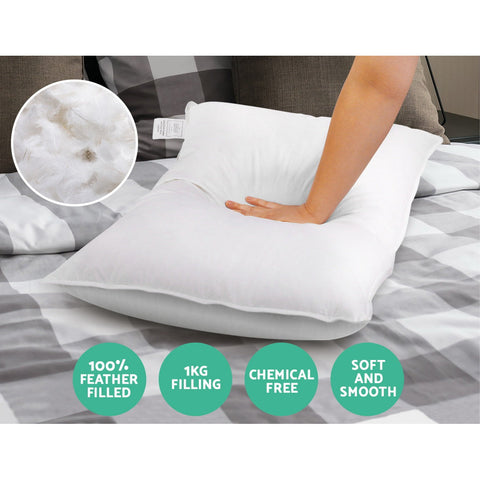 Giselle Bedding Goose Feather Down Pillow Twin Pack Chez Guru